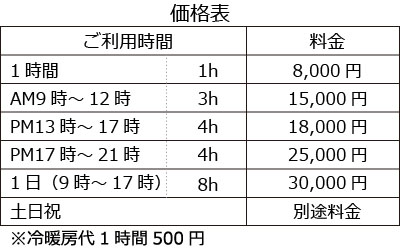 価格表